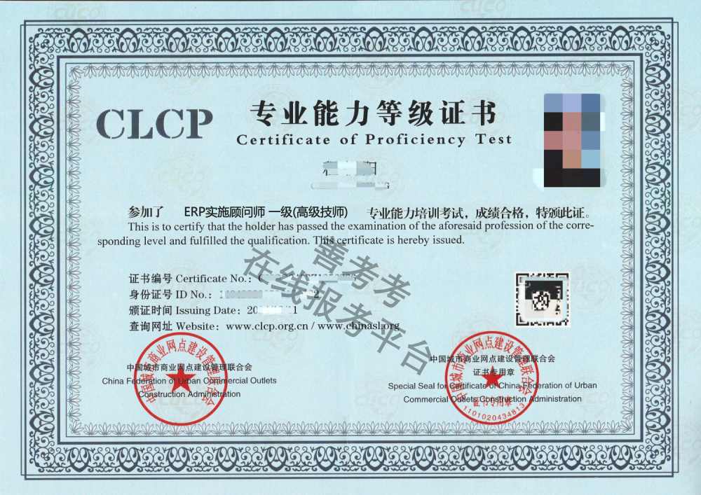 ERP实施顾问师证